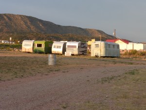 The "Boneyard".  Trailers waiting for re-hab.
