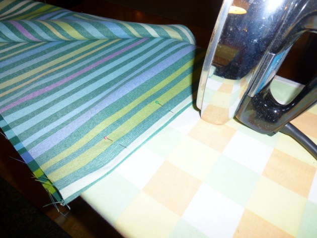 Fold Right Sides together and Press and Pin