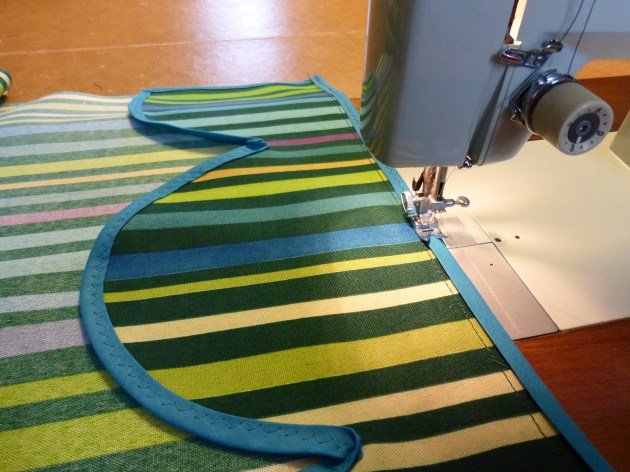 Sew Binding Tape along unfinished edge of seam