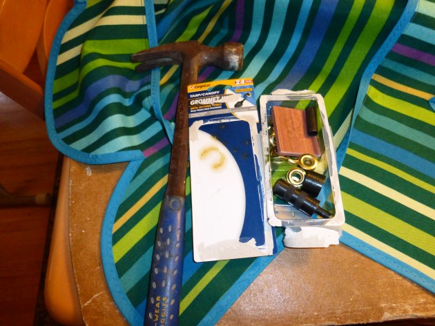 Grommet kit and ugly hammer