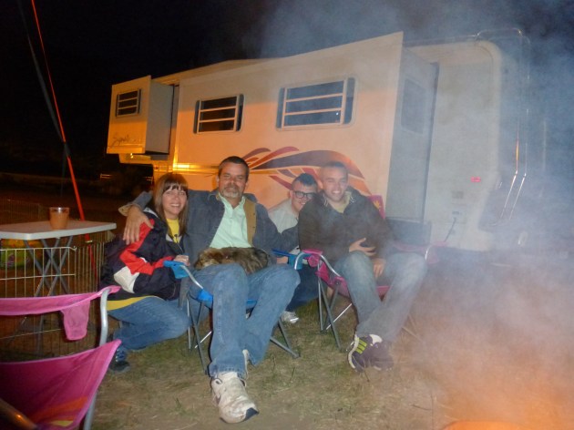 Family and smoky fire :)